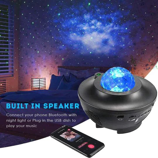 Starry Galaxy Projector With Bluetooth Music Speaker